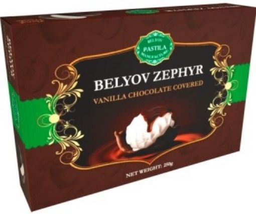 صورة بيليف زفير شوكولاتة فانيليا مغطاة 250 جرامBelyov zephyr vanila chocolate covered 250 gr