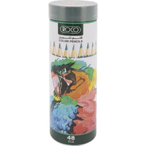 صورة روكو 48 طقم أقلام ألوان خشبية، الوان متنوعة، متوسط، 48‎ قطعة
