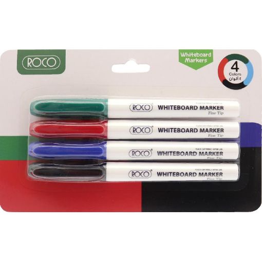 صورة روكو ماركر سبورة بيضاء، رأس  مستدير، الوان متنوعة
