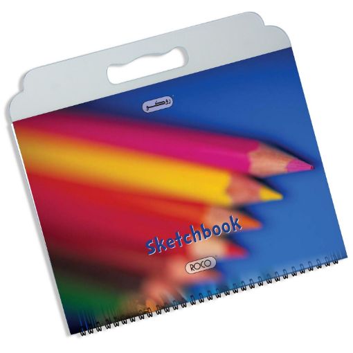 Picture of روكو دفتر اسكتش، مخرم، مع مقبض، 110‎ gsm، ابيض، 16 ورقة