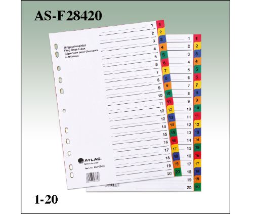 صورة 1-20 A4 مقسم ملون