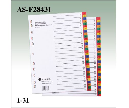 Picture of 1-31 A4 مقسم ملون
