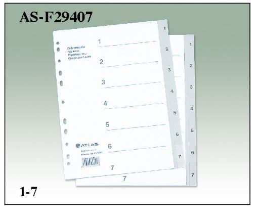 صورة مقسم بلاستيك A4 1-7