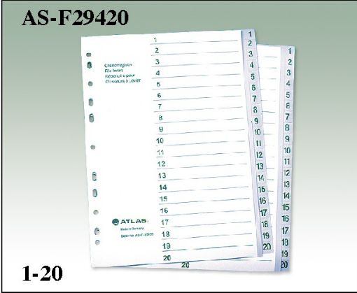 صورة مقسم بلاستيك A4 1-20