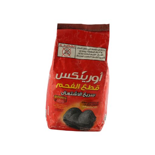 صورة فحم قطع سريع الاشتعال اورنكس 3.6/7 رطل .