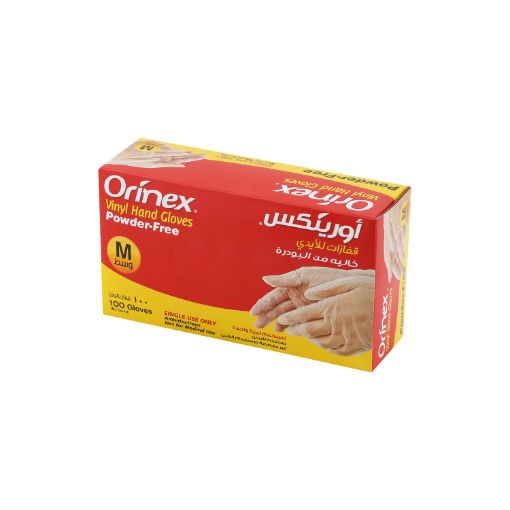 Picture of قفازات لاتكس خاليه من البودرة متوسط أورينكس 100/10