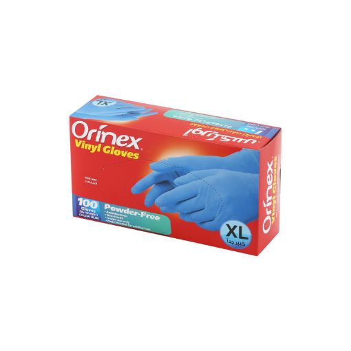 Picture of قفازات بدون بودرة ازرق  ناعم  كبير جدا اورنيكس 100/10