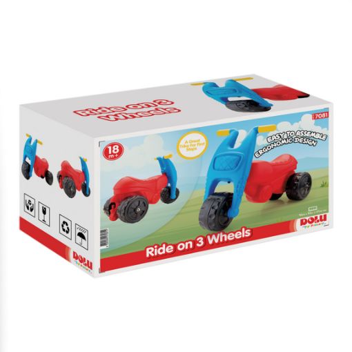 صورة دولو دراجة اطفال عجلتين احمر وازرق