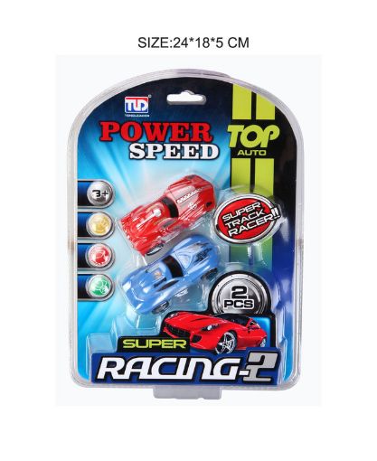 صورة سيارة سباق أحمر & أزرق