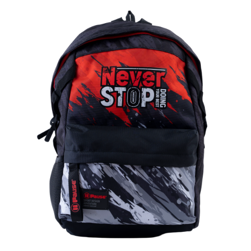 صورة شنطة ظهر بوز اسود وأحمر + مقلمية