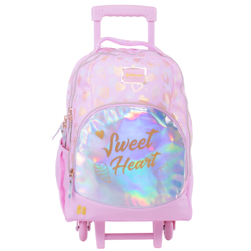 Picture of شنطة ترولي بوز زهري بقلوب + مقلمية