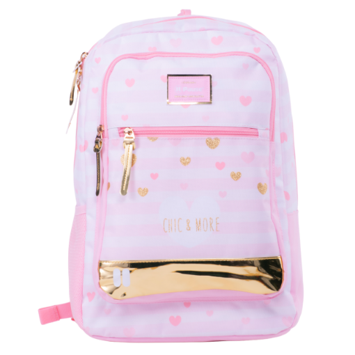 Picture of شنطة ظهربوز أبيض مخطط مع حماية+مقلمية