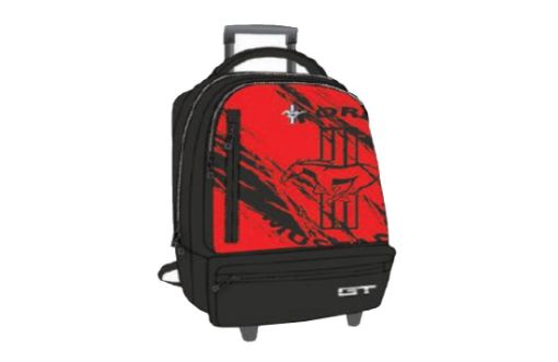 صورة شنطةترولي موستنج احمرواسود+مقلمية