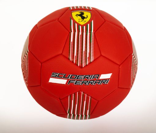 صورة فيراري كرة قدم أحمر مع خطوط بيضاء