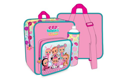 صورة شنطةظهركراي بيبيز+ زمزميةولنش بوكس