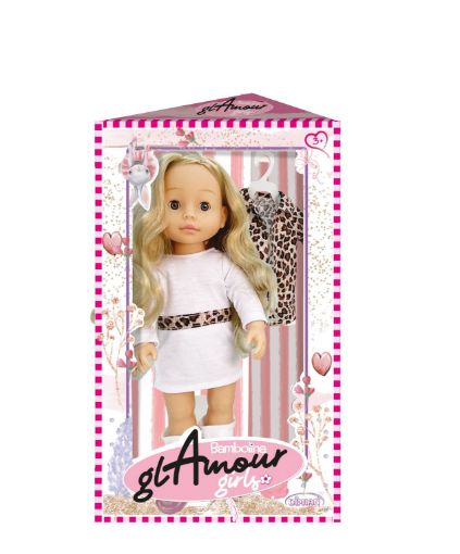 صورة دمية فتاة جليمور 40 سم مع رداء بشكل نمر