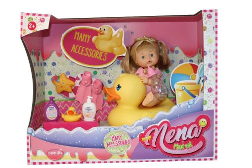 صورة نينا دميه 36 سم مع بطه وإكسسوارات