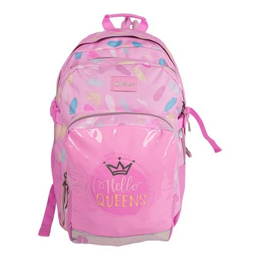 صورة شنطة ظهر بوز زهري هيلو كوينز+مقلمية