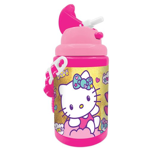 صورة زمزمية بلاستيك 460مل هيلوكيتي ذهبي