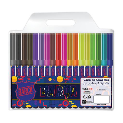 صورة طقم ألوان فلوماستر 18 لون برشلونة